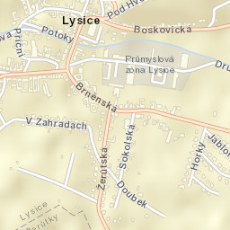 Lysice Street Map