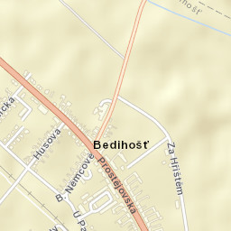 Bedihošť Street Map