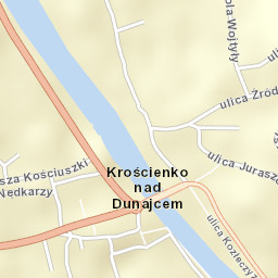 Krościenko nad Dunajcem Street Map