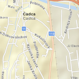 Čadca Street Map