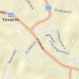Tovačov Street Map