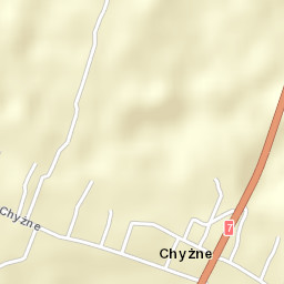 Chyżne Street Map