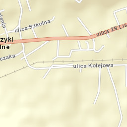 Ustrzyki Dolne Street Map