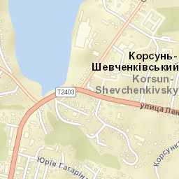 Korsun-Shevchenkivskyi Street Map
