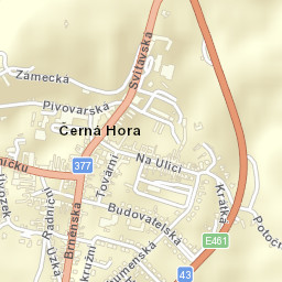 Černá Hora Street Map