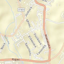 Rájec-Jestřebí Street Map