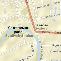 Svatove Street Map