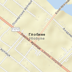 Hlobyne Street Map
