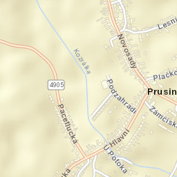 Prusinovice Street Map