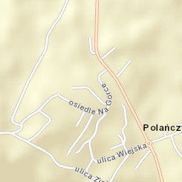 Polańczyk Street Map
