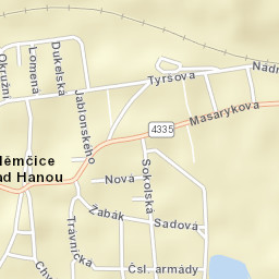 Němčice nad Hanou Street Map