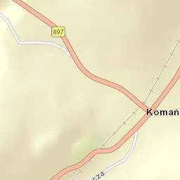 Komańcza Street Map