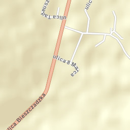 Baligród Street Map