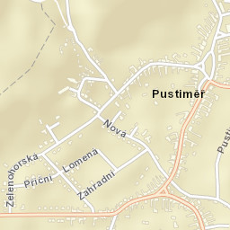 Pustiměř Street Map