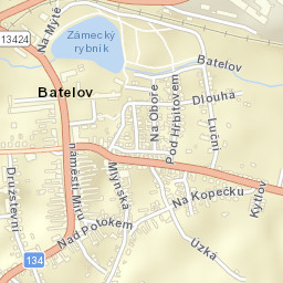Batelov Street Map