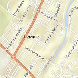 Svidník Street Map