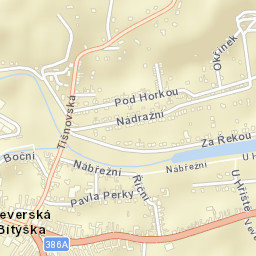 Veverská Bítýška Street Map
