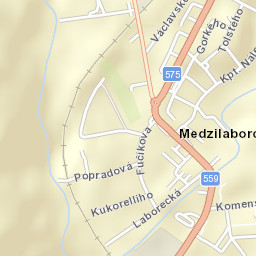 Medzilaborce Street Map