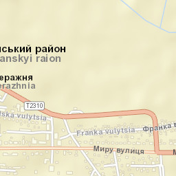 Derazhnya Street Map