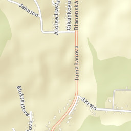 Mokrá Hora Street Map