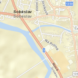 Soběslav Street Map