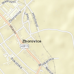 Zborovice Street Map