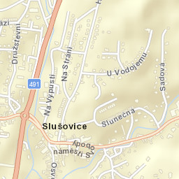 Slušovice Street Map