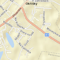 Okříšky Street Map