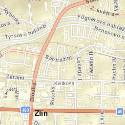 Zlín Street Map