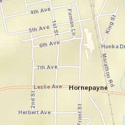 Hornepayne Street Map