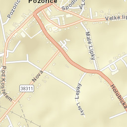 Pozořice Street Map