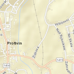 Protivín Street Map