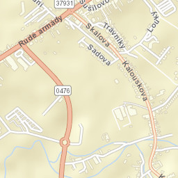 Rousínov Street Map