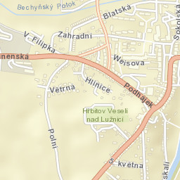 Veselí nad Lužnicí Street Map