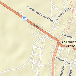 Kardašova Řečice Street Map