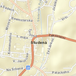 Studená Street Map