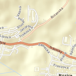Rosice Street Map
