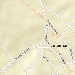 Letonice Street Map