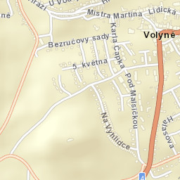 Volyně Street Map