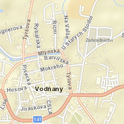 Vodňany Street Map