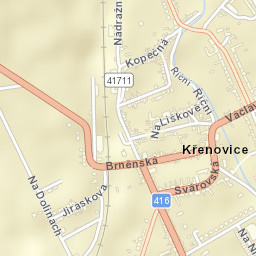 Křenovice Street Map