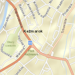 Okres Kežmarok Street Map