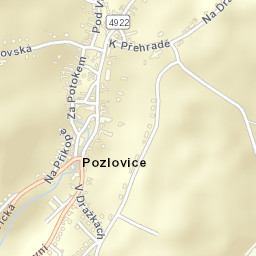 Pozlovice Street Map