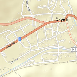 Čkyně Street Map