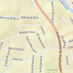 Vrútky Street Map