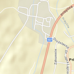 Pribylina Street Map