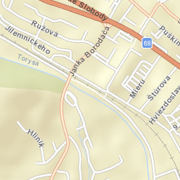 Okres Sabinov Street Map