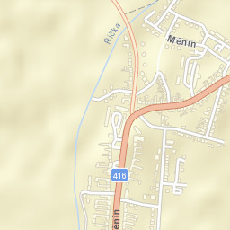 Měnín Street Map