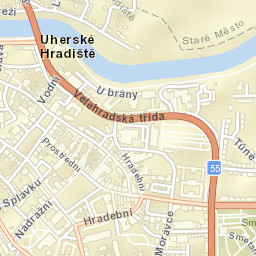 Uherské Hradiště Street Map