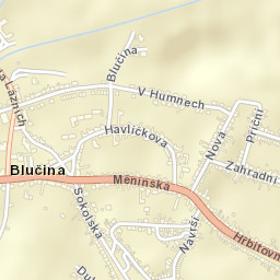 Blučina Street Map